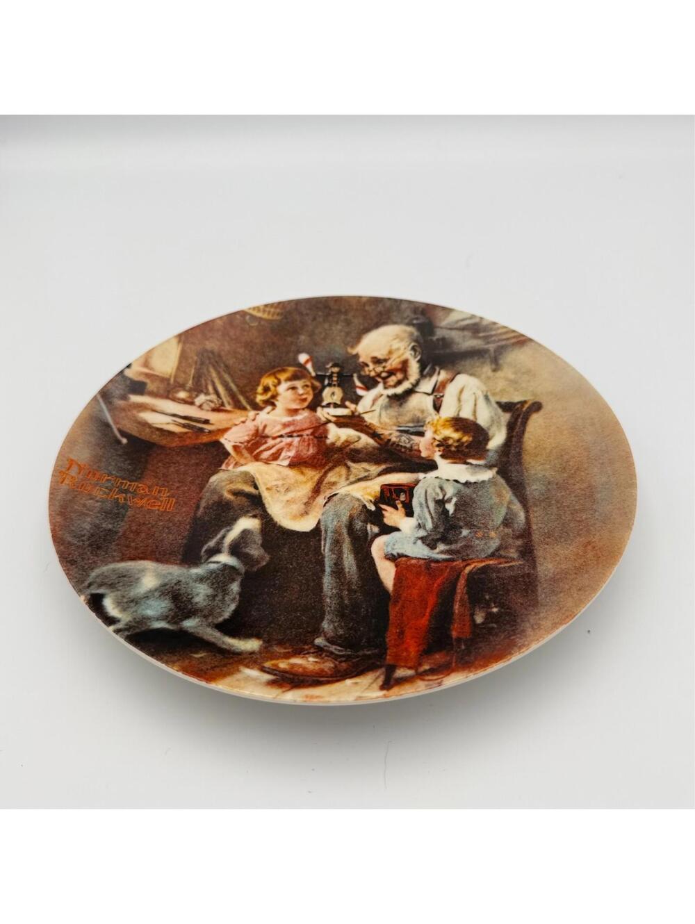 Vintage 1977 Norman Rockwell Collector Plate The Toy Maker First Edition